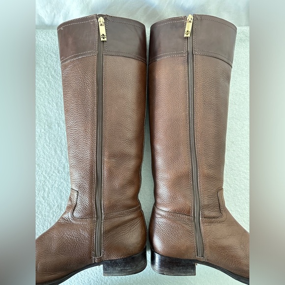 Tory Burch Leather Julian Logo Plaque womens tall Riding Boots‎ size 11 - Picture 9 of 14